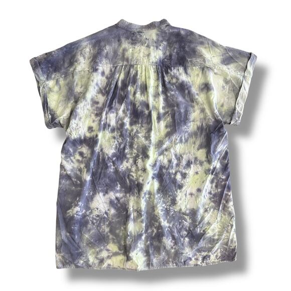 CALI by Cali Dreaming Blue Green Tie Dye Oversized Cotton Tunic‎ Top M/L - Picture 5 of 8